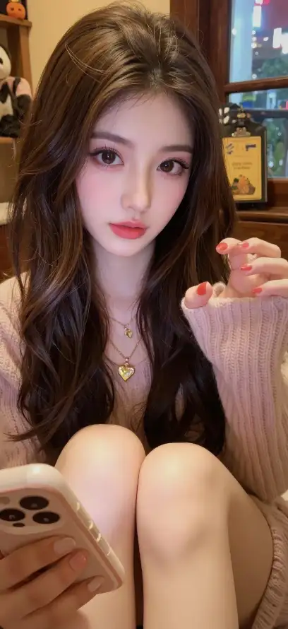 4k卷发壁纸 - 室内 - 美女 - Ios「哲风壁纸」