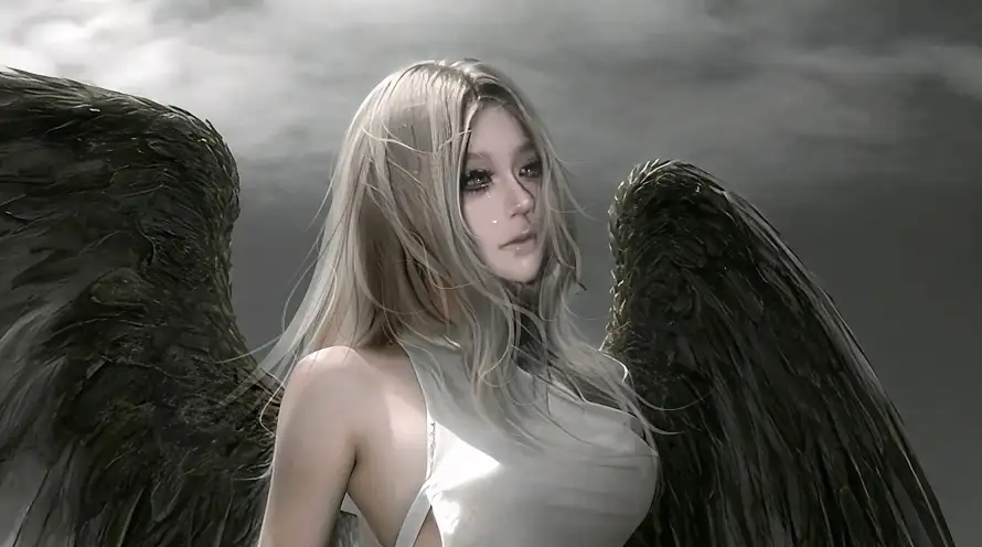 4k天使壁纸 - 插画 - 白衣 - 翅膀「哲风壁纸」