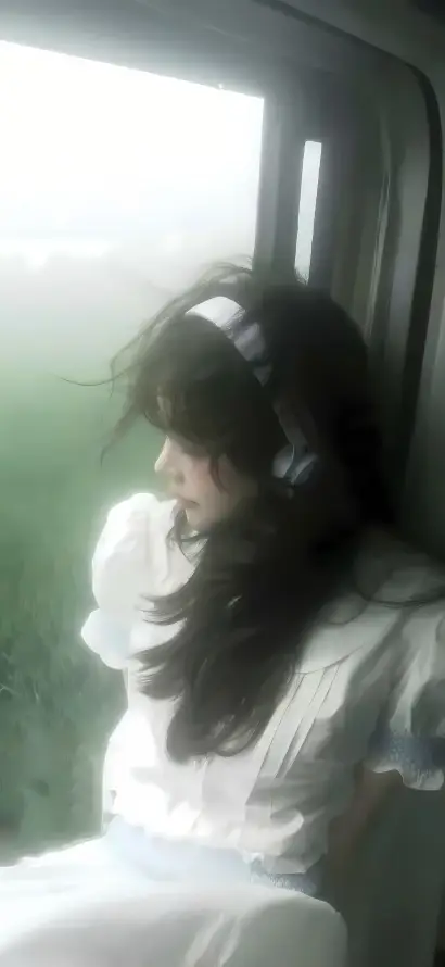 4k侧脸壁纸 - 朦胧 - 田野 - 窗边「哲风壁纸」