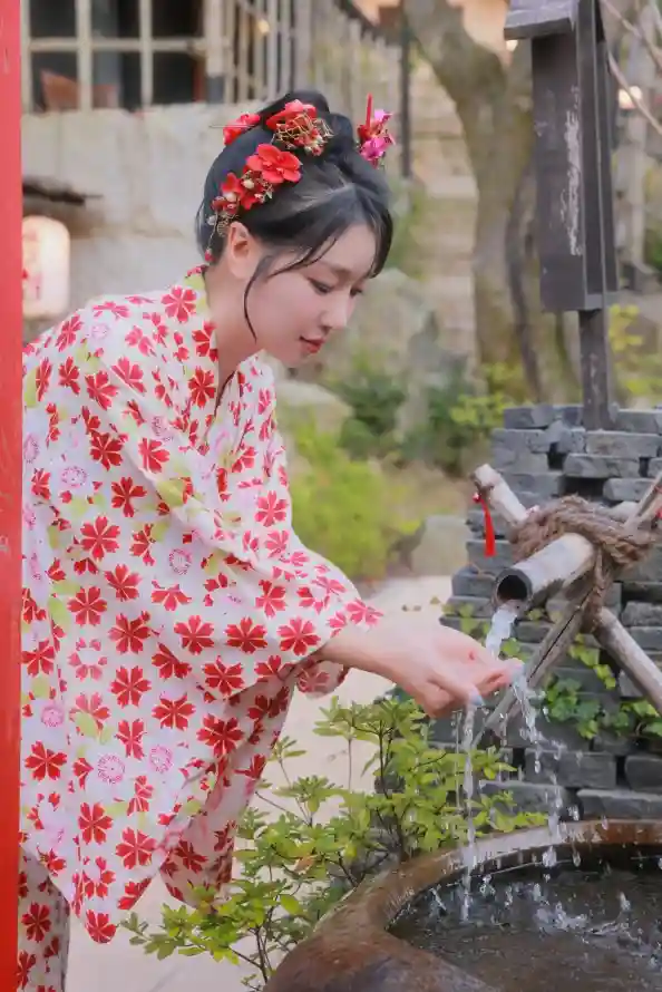 4k写真壁纸 - 发饰 - 古风 - 和服「哲风壁纸」