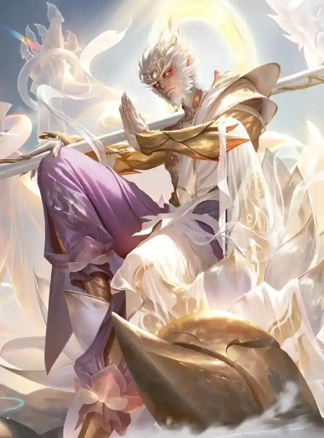 4k光环壁纸 - 无相 - 孙悟空 - 金箍棒「哲风壁纸」