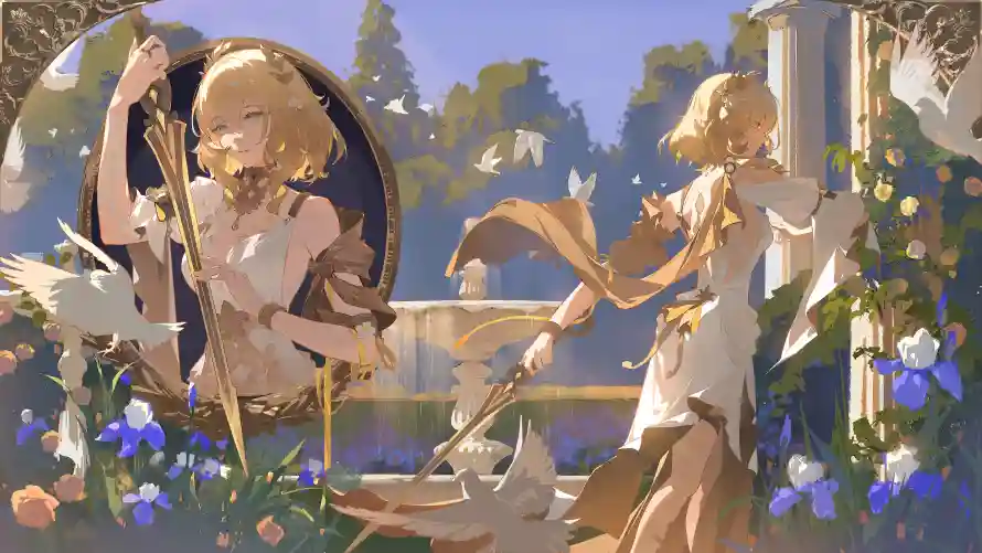 4k崩铁壁纸 - 花园 - 飞鸟 - 暖色调「哲风壁纸」