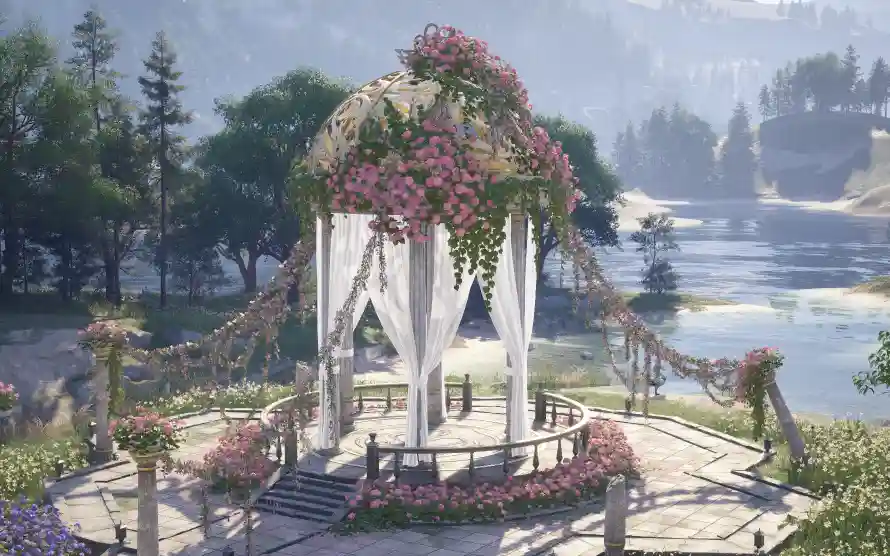 4k亭子壁纸 - 园林 - 户外 - 暖暖「哲风壁纸」