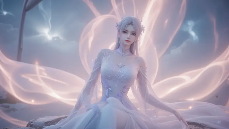 4k仙气壁纸 - 光效 - 坐姿 - 玄幻「哲风壁纸」