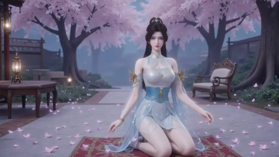 4k地毯壁纸 - 桌椅 - 灯笼 - 花瓣「哲风壁纸」