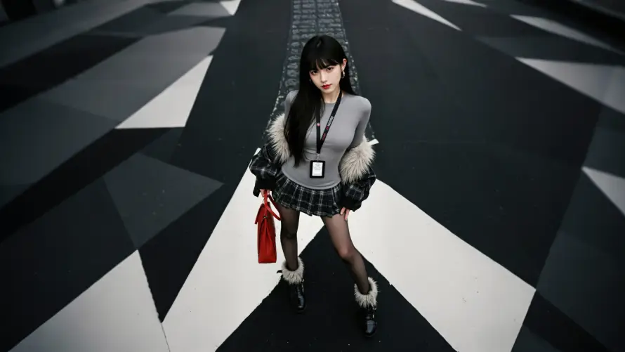 4k短裙壁纸-校园风和美女-个性穿搭热门的壁纸「哲风壁纸」