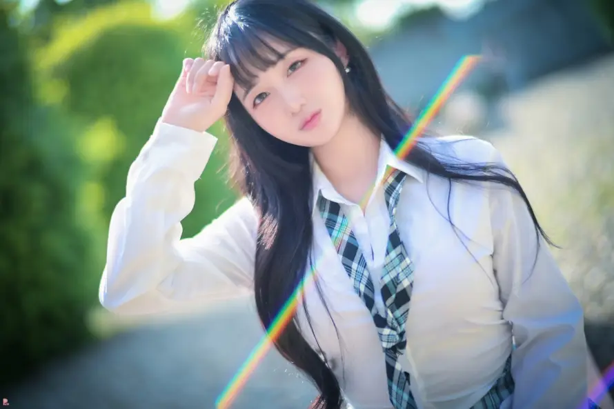 4k少女壁纸 - 彩虹 - 户外 - 日系「哲风壁纸」