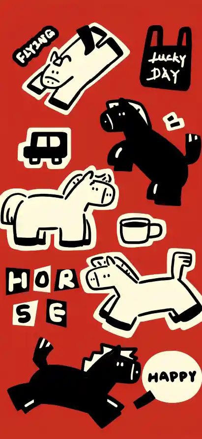 4k卡通壁纸 - 小马 - 手绘 - 童趣「哲风壁纸」