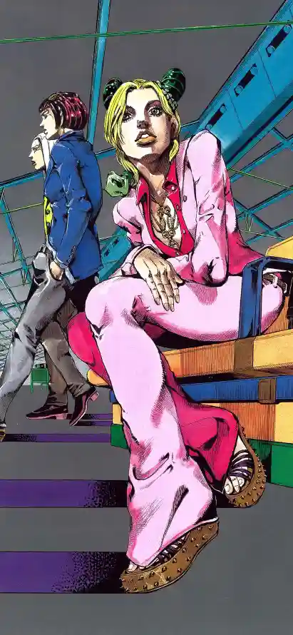 4k动漫角色壁纸 - 监狱场景 - 空条徐伦 - 粉色服装「哲风壁纸」