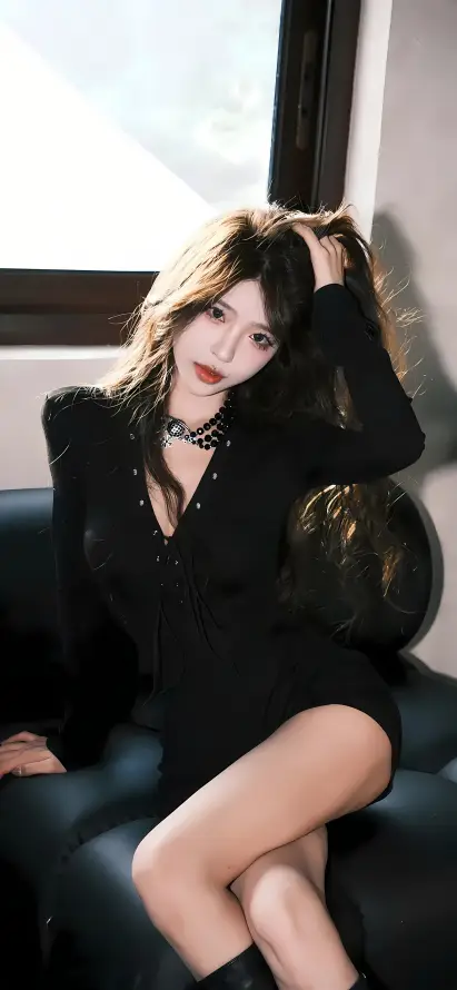 4k优雅壁纸 - 坐姿 - 妆容 - 室内「哲风壁纸」