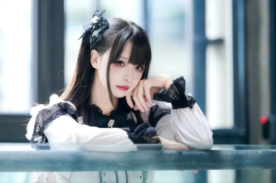 4k优雅壁纸 - 发饰 - 室内 - 少女「哲风壁纸」