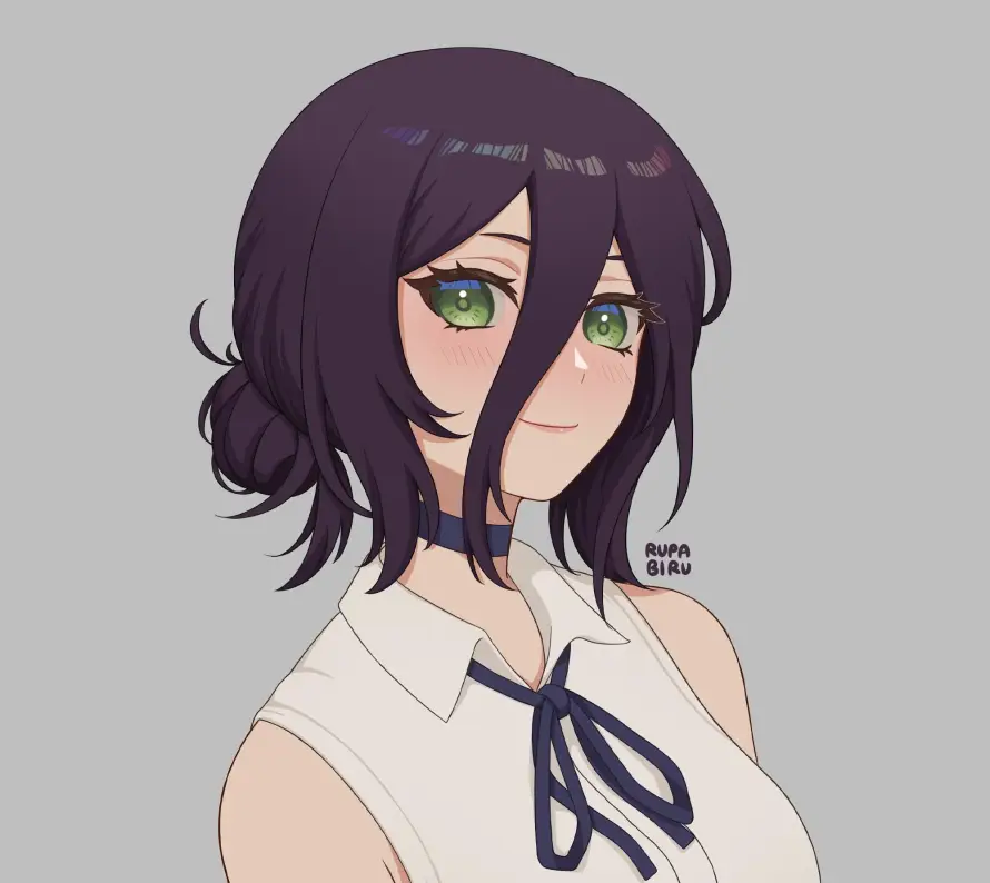 4k发髻壁纸 - 绿眼 - 赛雷 - 领结「哲风壁纸」