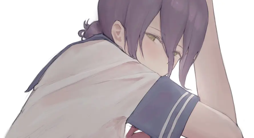 4k低头壁纸 - 日系 - 校服 - 淡色「哲风壁纸」