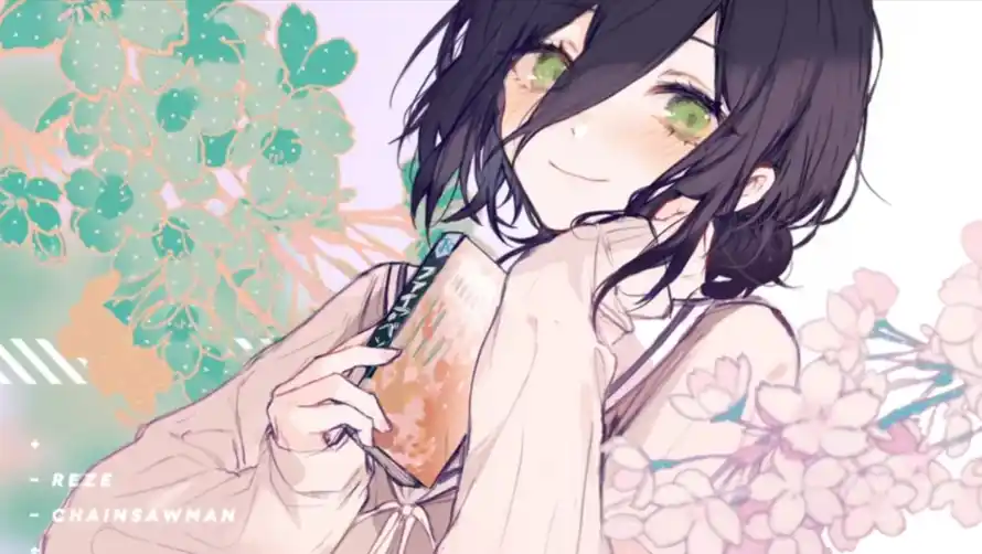 4k插画壁纸 - 温柔 - 绿叶 - 绿眼「哲风壁纸」