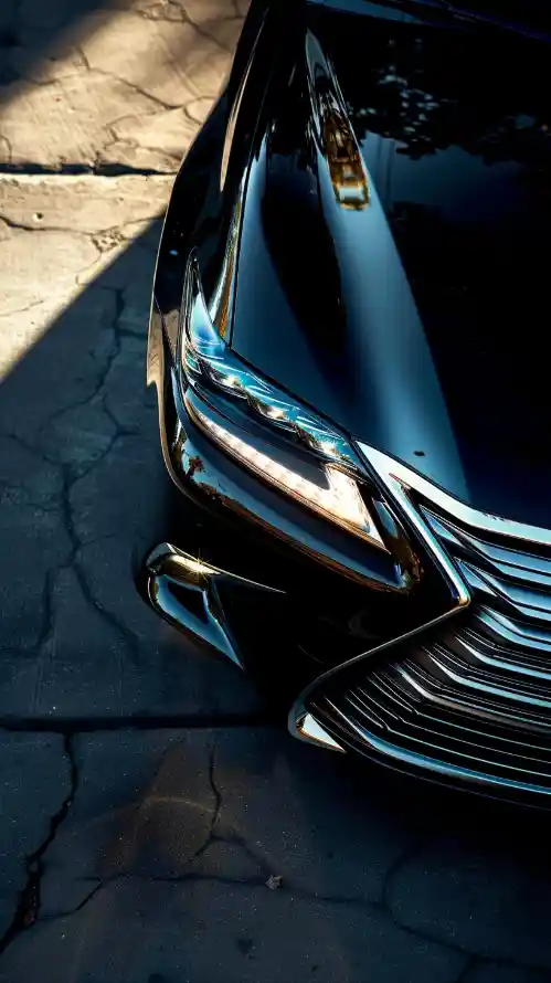 4k光影壁纸 - 格栅 - 汽车 - 路面「哲风壁纸」