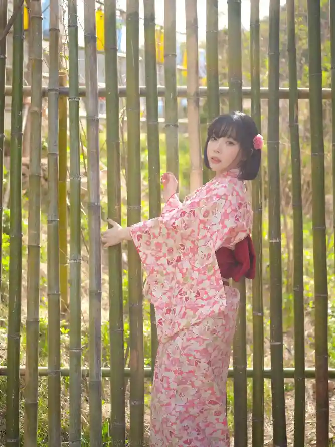 4k写真壁纸 - 和服 - 户外 - 短发「哲风壁纸」