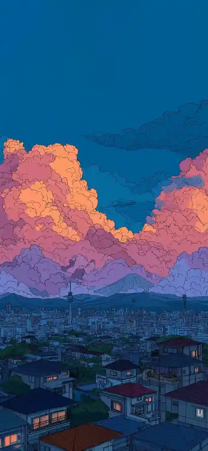 4k云朵壁纸 - 动漫 - 城市 - 天空「哲风壁纸」