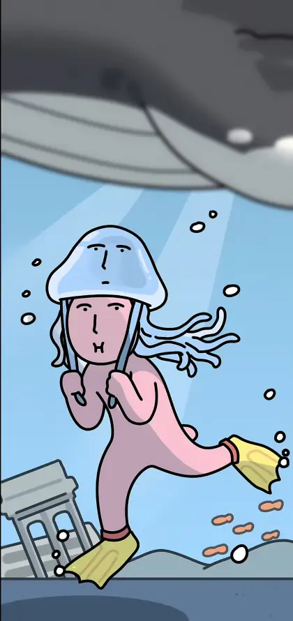 4k建筑壁纸 - 海底 - 潜水 - 砖块「哲风壁纸」