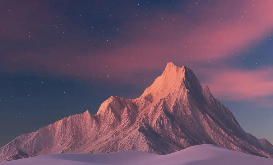 4k山峦壁纸 - 晚霞 - 雪山 - 雪顶「哲风壁纸」