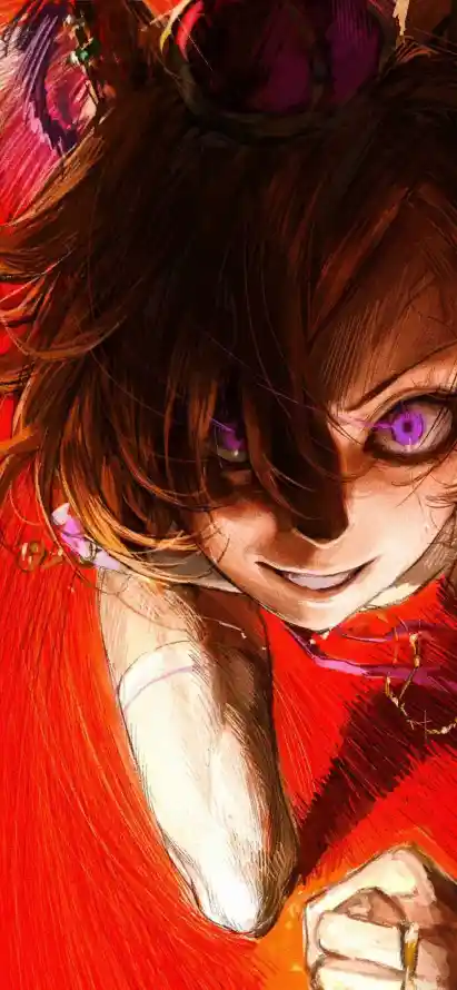 4k手绘壁纸 - 握拳 - 热血 - 短发「哲风壁纸」