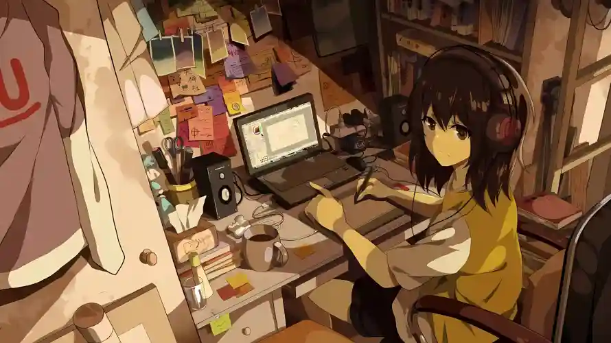 2k书桌壁纸-二次元和书籍-动漫人物免费下载「哲风壁纸」