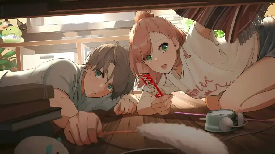 4k互动壁纸 - 室内 - 手绘 - 日常「哲风壁纸」