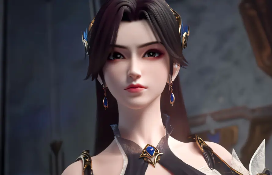 4k壁纸壁纸 - 耳饰 - 迷人 - 黑发「哲风壁纸」