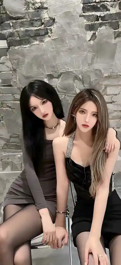 4k姐妹花壁纸 - 紧身裙 - 双倍快乐 - 姐妹合影「哲风壁纸」