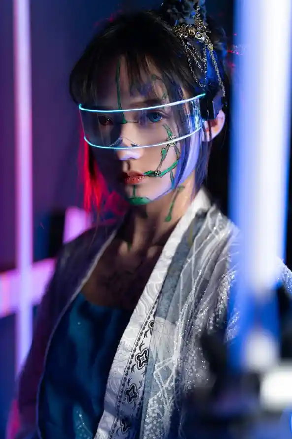 4k人物壁纸 - 光线 - 未来 - 机器「哲风壁纸」