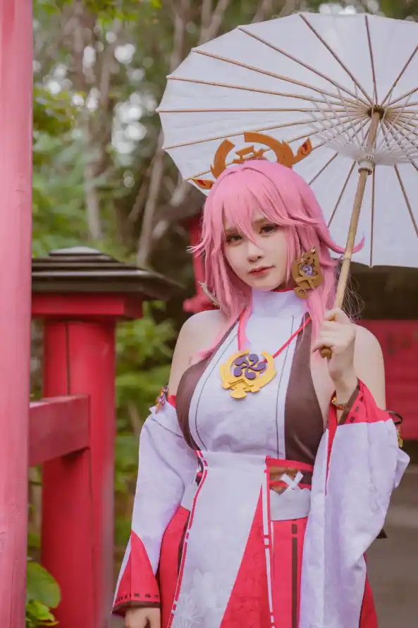 4k原神壁纸 - 和服 - 户外 - 粉色「哲风壁纸」