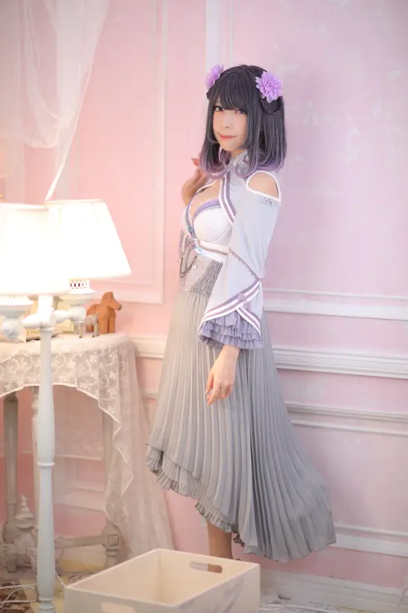 4k少女壁纸 - 温馨 - 灰裙 - 白色「哲风壁纸」