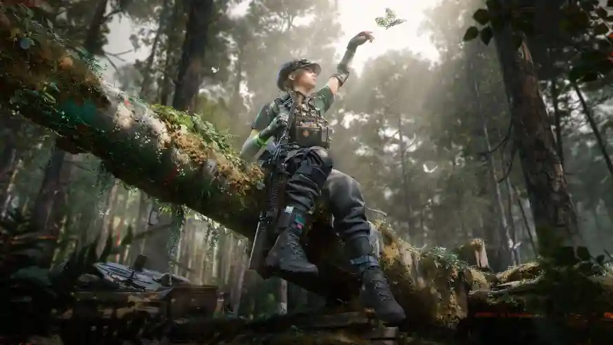 4k冒险壁纸 - 蝶 - 树干 - 森林「哲风壁纸」