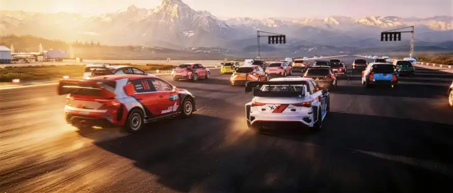 4k公路壁纸 - 夕阳 - 比赛 - 汽车「哲风壁纸」