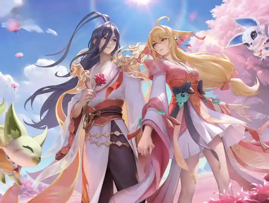 4k樱花壁纸-大司命 - 狐狸-动漫联动免费下载「哲风壁纸」