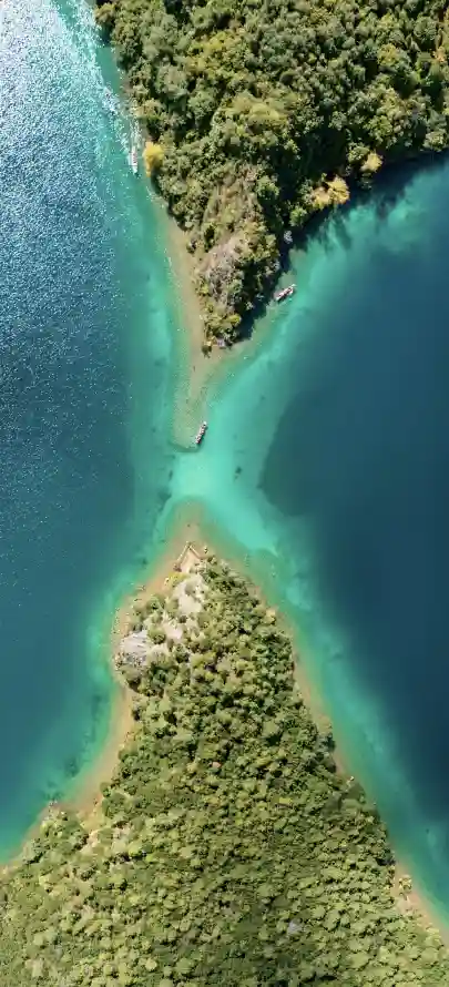 4k岛屿壁纸 - 植被 - 海水 - 海湾「哲风壁纸」