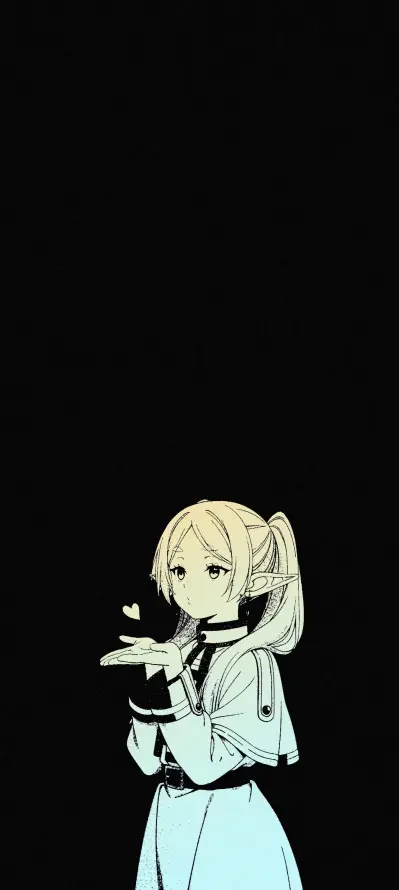 4k黑彩壁纸 - 单人物 - 芙莉莲 - 动漫插画「哲风壁纸」