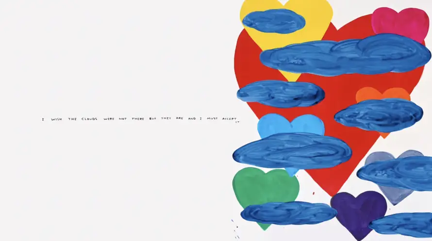 4k云朵壁纸 - 创意 - 心形 - 手绘「哲风壁纸」