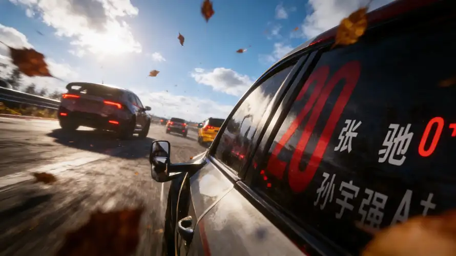 4k天空壁纸 - 张驰 - 汽车 - 秋景「哲风壁纸」