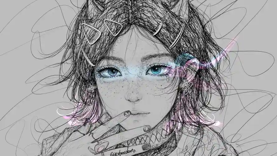 4k发丝壁纸 - 角 - 手绘 - 暮蝶「哲风壁纸」 4k发丝壁纸 - 角 - 手绘 - 暮蝶「哲风壁纸」