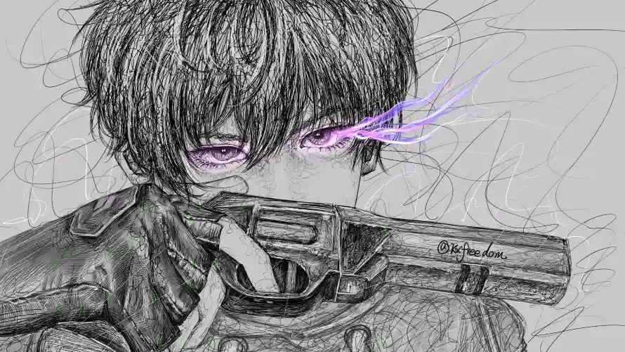 4k壹决壁纸 - 手绘 - 枪械 - 线稿「哲风壁纸」 4k壹决壁纸 - 手绘 - 枪械 - 线稿「哲风壁纸」