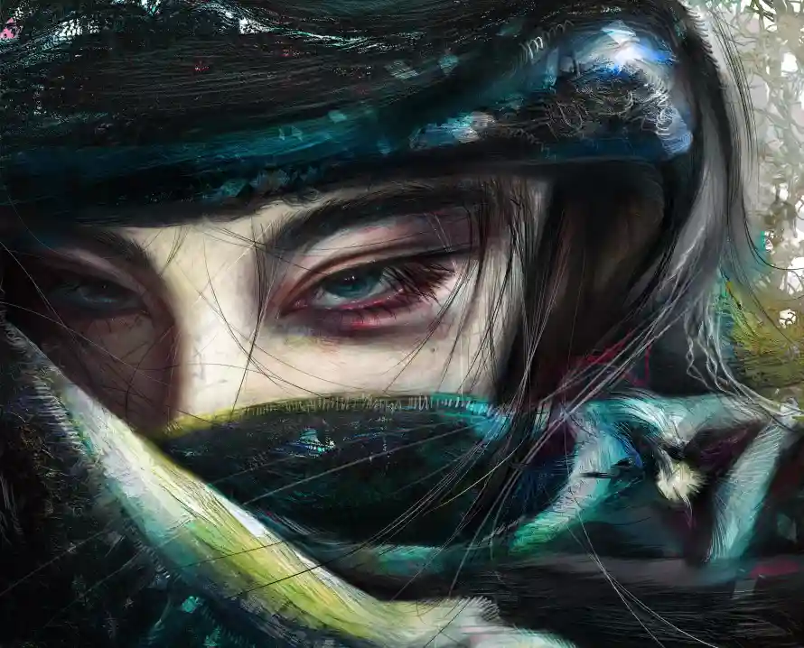 4k头巾壁纸 - 头盔 - 手绘 - 彩铅画「哲风壁纸」