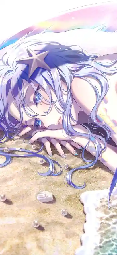 4k星饰壁纸 - 沙岸 - 浪涛 - 海洋「哲风壁纸」