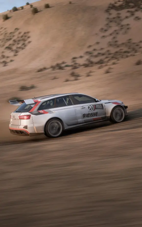 4k奥迪壁纸 - 户外 - 汽车 - 沙地「哲风壁纸」