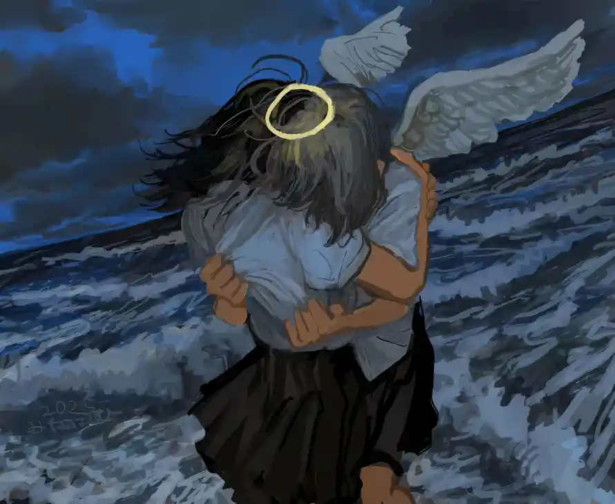 4k乌云壁纸 - 风 - 光环 - 夜晚「哲风壁纸」