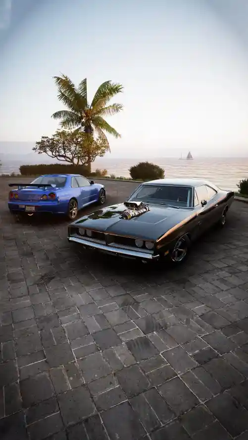 4k停车壁纸 - 户外 - 汽车 - 海景「哲风壁纸」