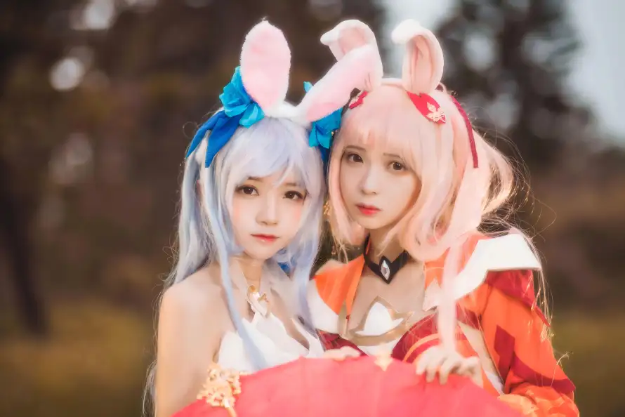8k兔耳壁纸-cos与姐妹-王者荣耀壁纸分享「哲风壁纸」