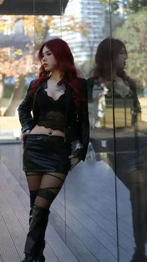 4k女性壁纸 - 性感 - 时尚 - 皮衣「哲风壁纸」