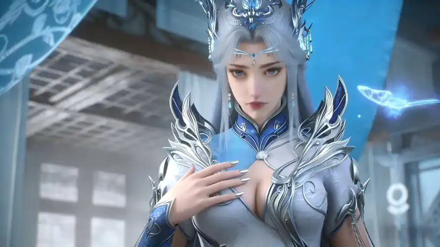 4k仙侠壁纸 - 玄幻 - 银发 - 银甲「哲风壁纸」