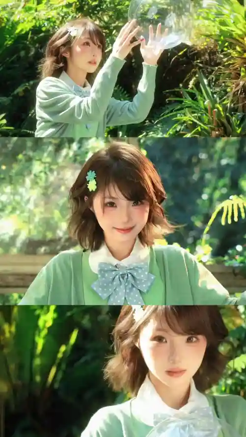 4k森系壁纸 - 甜妹 - 少女感 - 蝴蝶结「哲风壁纸」