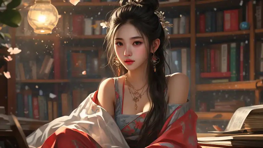 4k书籍壁纸 - 发饰 - 灯笼 - 花瓣「哲风壁纸」 4k书籍壁纸 - 发饰 - 灯笼 - 花瓣「哲风壁纸」